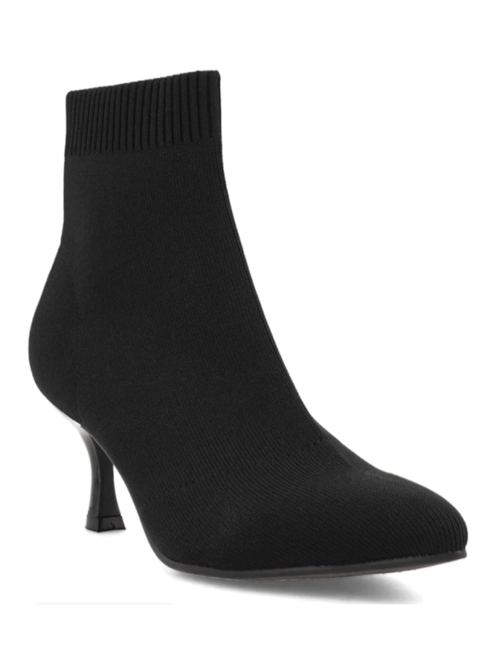 NEW Women's Miatoo Black Flyknit Pointed Toe Heeled Booties